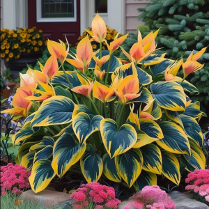 Хоста Флейм Данс купить по цене от 650р. в интернет-магазине «Посадика» с доставкой почтой в в Павловое и по всей России – [изображение №1].